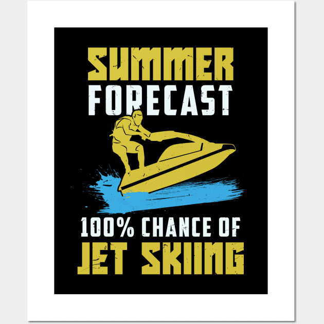 Funny Jet Ski Skiing Jetski Riding Gift Wall Art by Dolde08